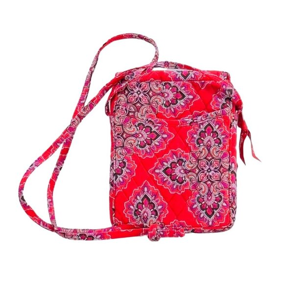 VERA BRADLEY Women's Handbag Red Paisley Design Crossbody Small - Picture 4 of 10